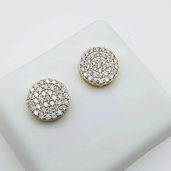 - 14K Gold Plated Cubic Zircon Earrings, INUS1BR144 - Picture 2 of 9